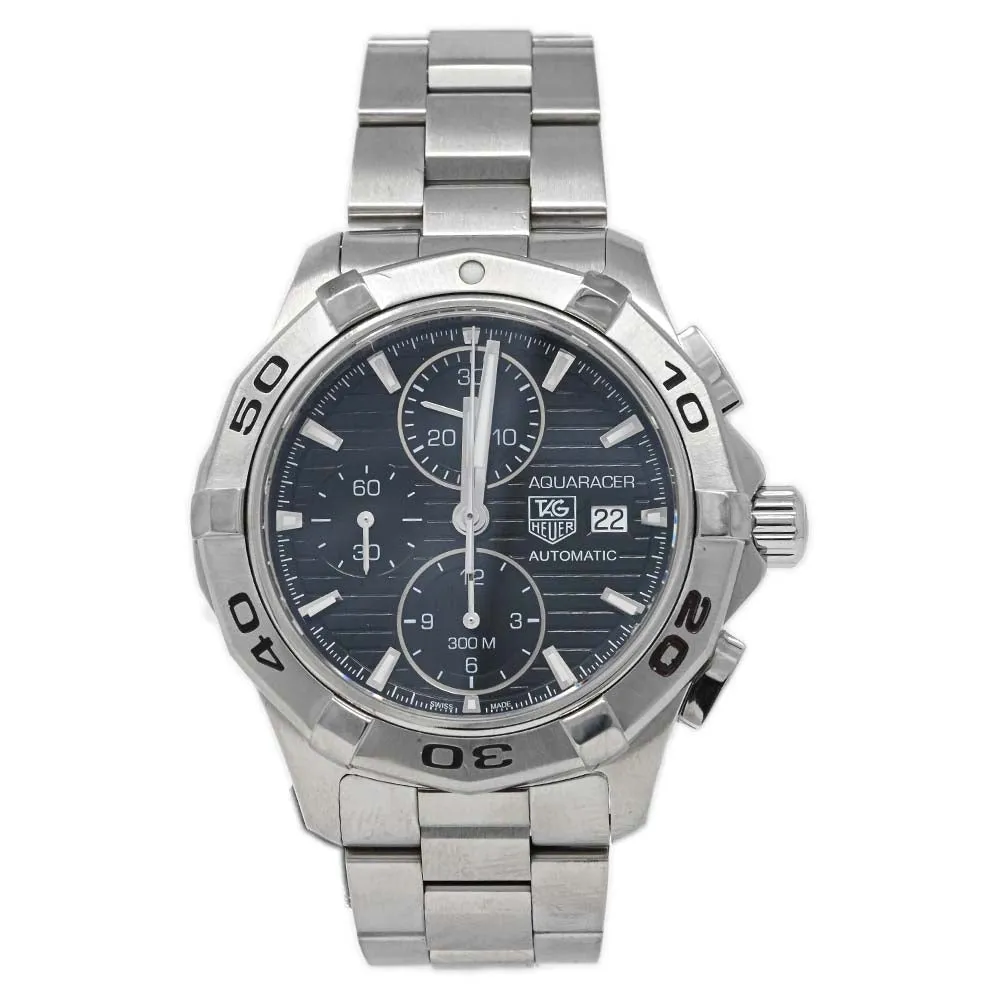 Tag Heuer Men's Aquaracer Automatic Chronograph Stainless Steel 42mm Black Stick Dial Watch Reference #: CAP2110.BA0833