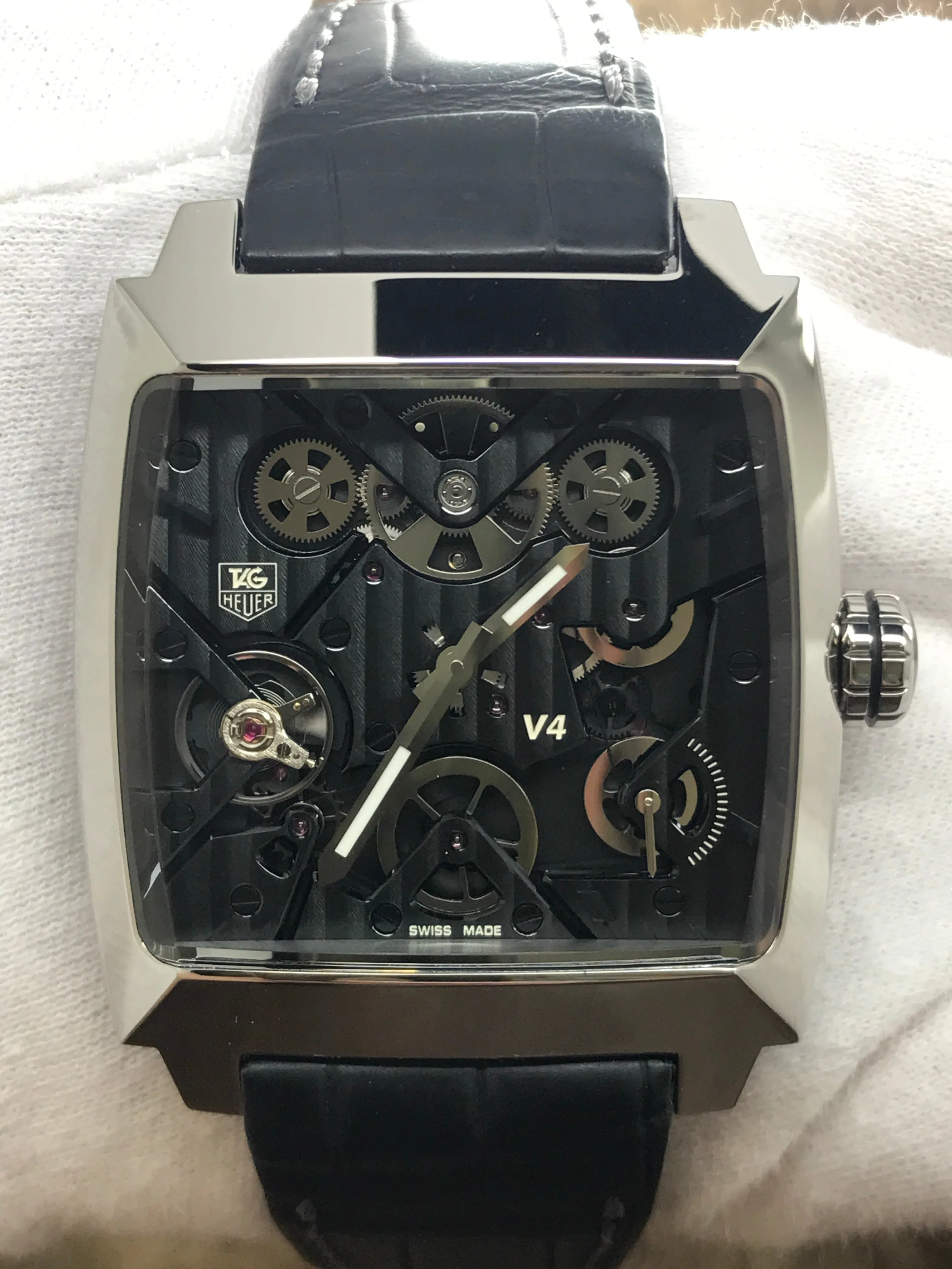 TAG Heuer Monaco V4 Rare L.E 200pcs WAW2080.FC6288 Skeleton Dial Automatic  Men's Watch