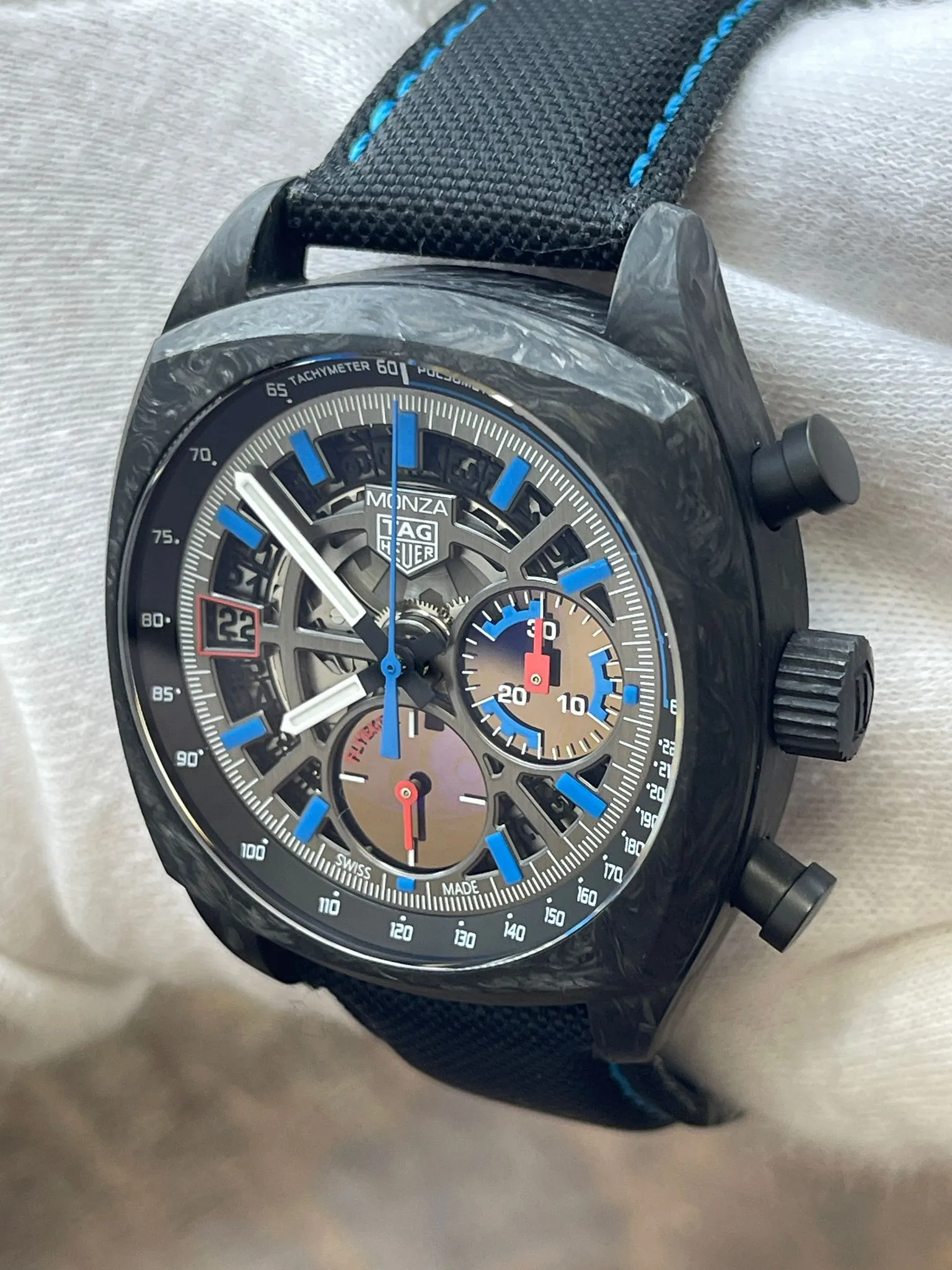 TAG Heuer Monza Carbon Flyback Chronometer Skeleton CR5090 Grey Dial Automatic Men's Watch