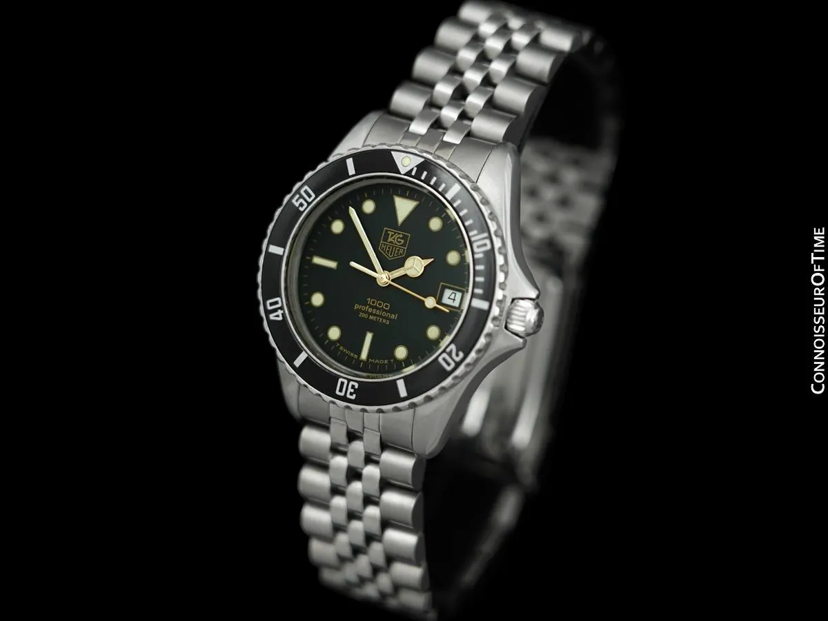 TAG Heuer Professional 1000 Mens Submariner Divers Watch - Stainless Steel - 980.020B