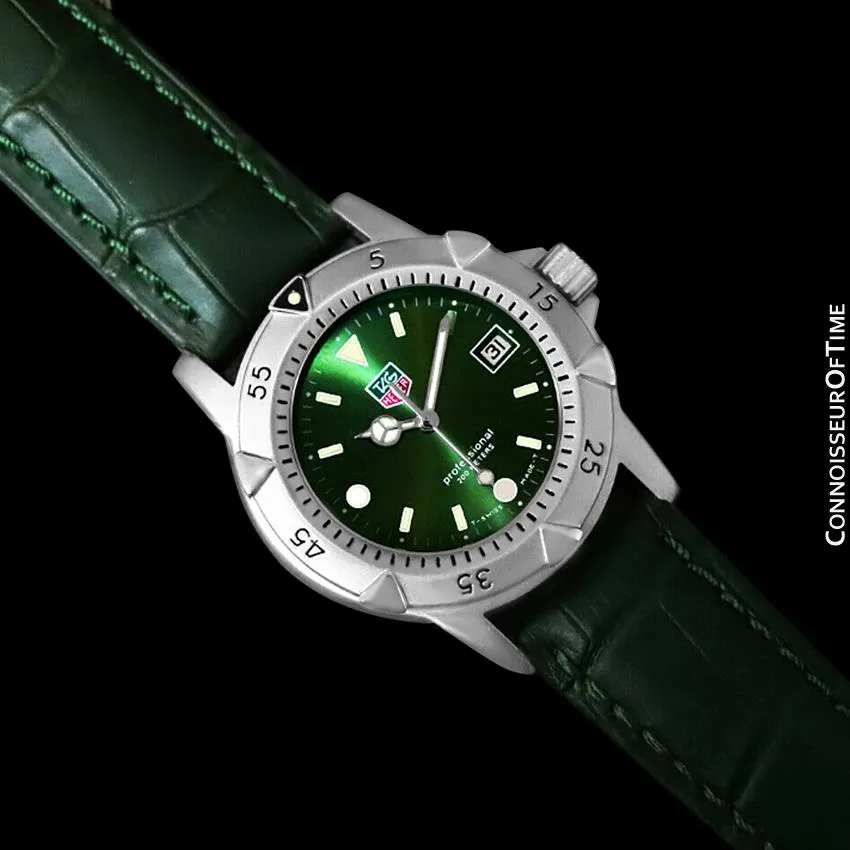 Tag Heuer Professional 1500 Mens Green Dial Divers Watch - Stainless Steel - 959.713G