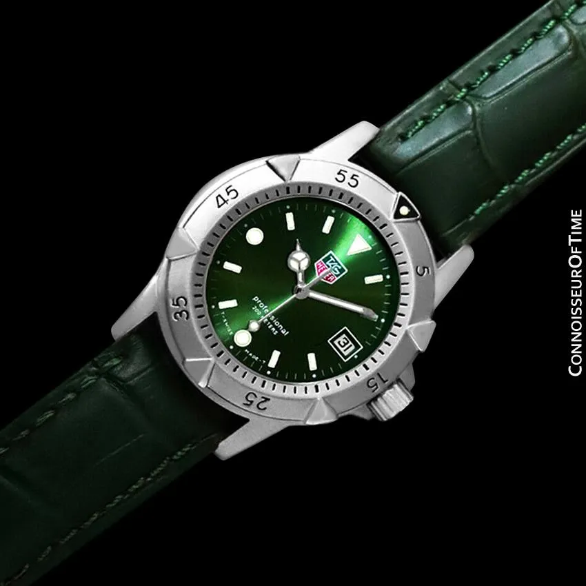 Tag Heuer Professional 1500 Mens Green Dial Divers Watch - Stainless Steel - 959.713G