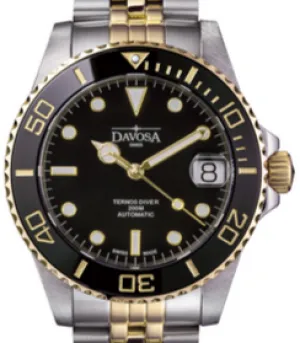 Ternos Medium Automatic Swiss-Made Black Gold Diver Watch 16619705 OUTLET