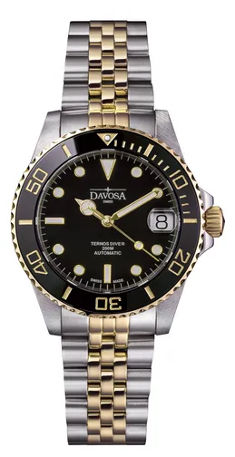 Ternos Medium Automatic Swiss-Made Black Gold Diver Watch 16619705 OUTLET
