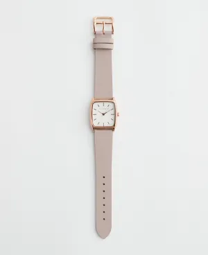 The Dress Watch: Rose Gold / White Dial / Blush Leather