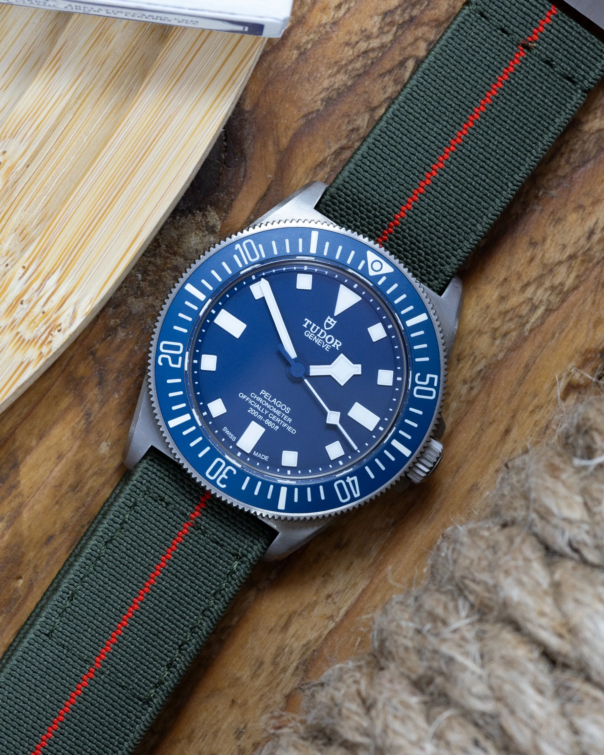 The Trooper Fixed Lugs Elastic Strap - Green Red