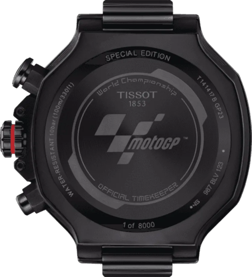 Tissot T-Race MotoGP Chronograph 2023 Limited Edition Viewer 8000 Pieces 45mm Black Steel Finish Pvd Black Quartz T141.417.37.057.01