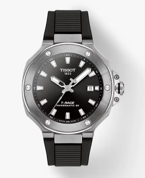 Tissot T-Race Powermatic 80 Automatic Black Dial 41mm Men's Watch T1418071705100.