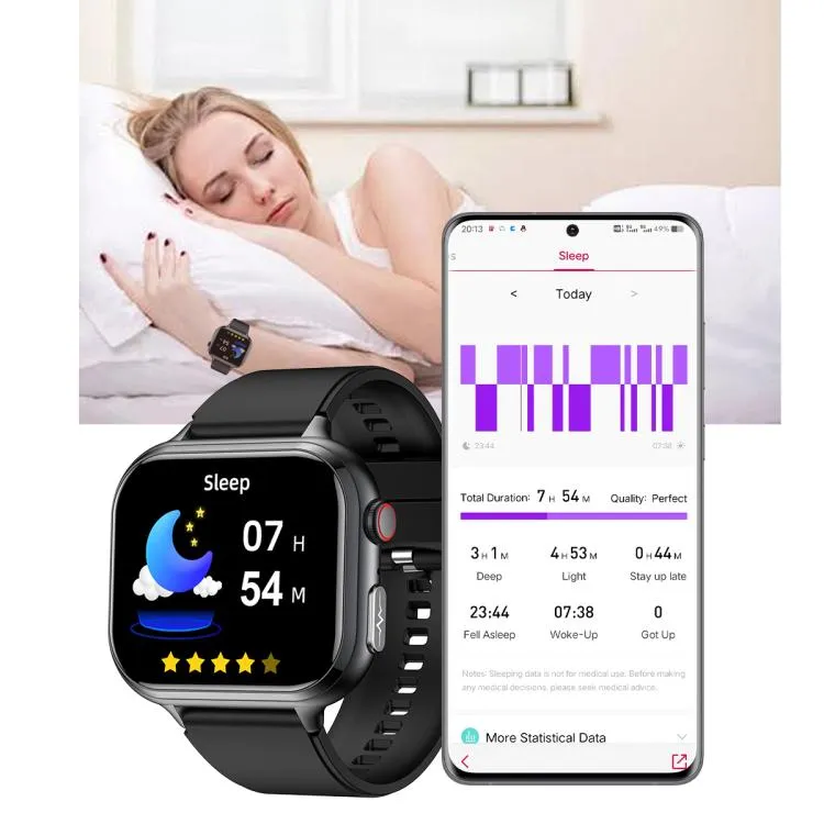 TK17 1.91 inch Horizontal Screen Silicone Strap Smart Watch Supports ECG Electrocardiogram(Blue)