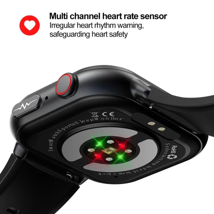 TK17 1.91 inch Horizontal Screen Silicone Strap Smart Watch Supports ECG Electrocardiogram(Blue)