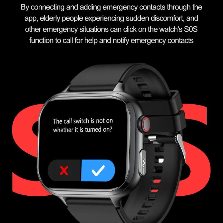 TK17 1.91 inch Horizontal Screen Silicone Strap Smart Watch Supports ECG Electrocardiogram(Blue)