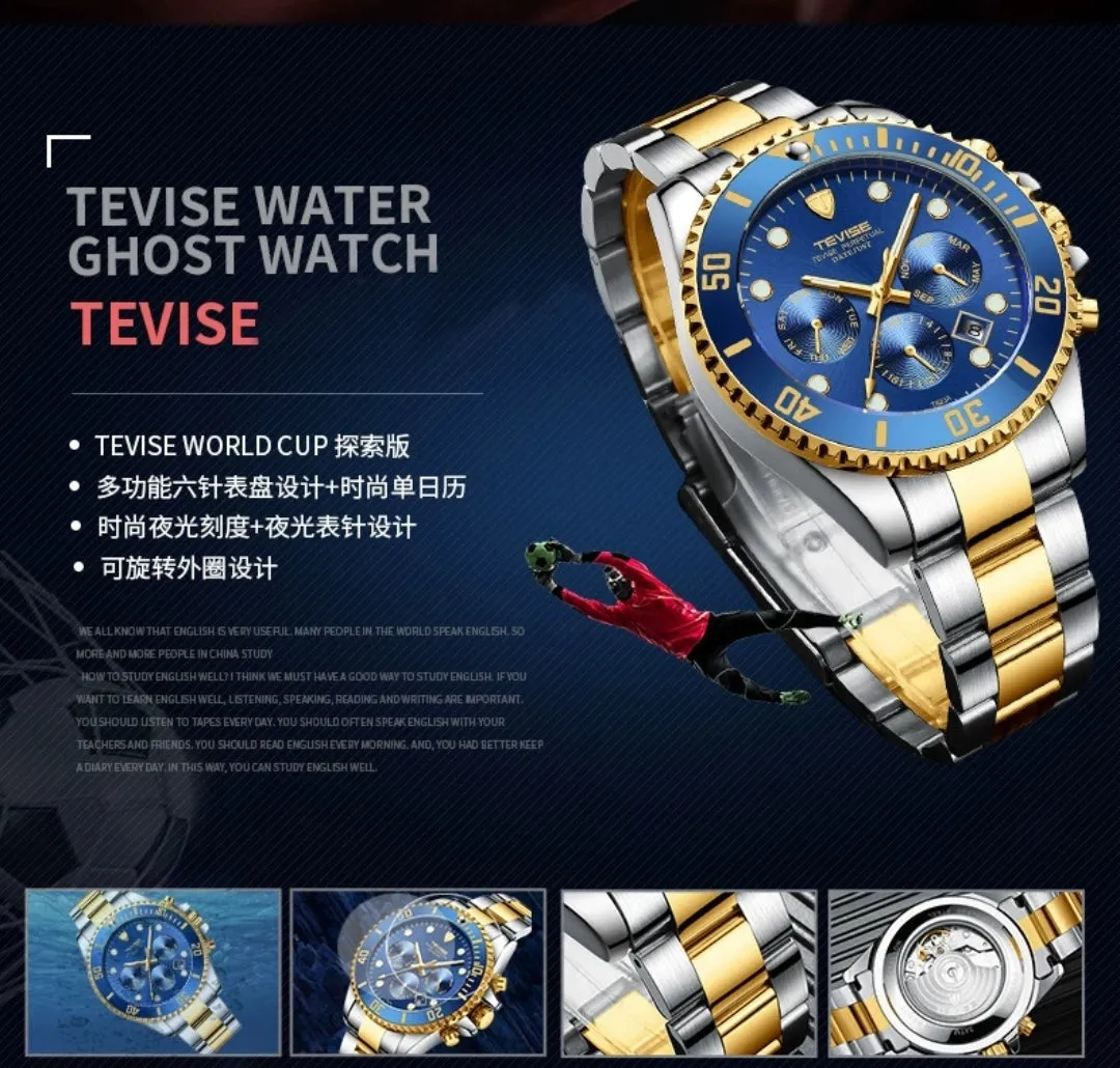 Top Brand Luxury Men's Mechanical Watch Luminous Fashion Waterproof Date Clock Male Watches