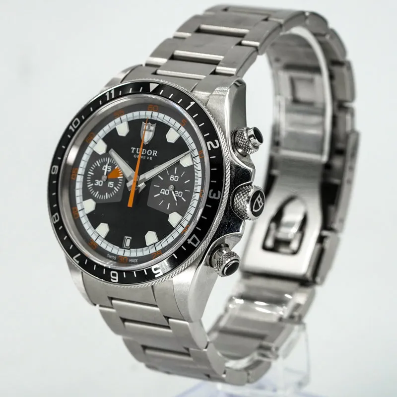 Tudor Heritage Chronograph 70330N 42mm B&P 2019 Black Dial