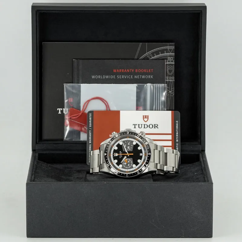 Tudor Heritage Chronograph 70330N 42mm B&P 2019 Black Dial