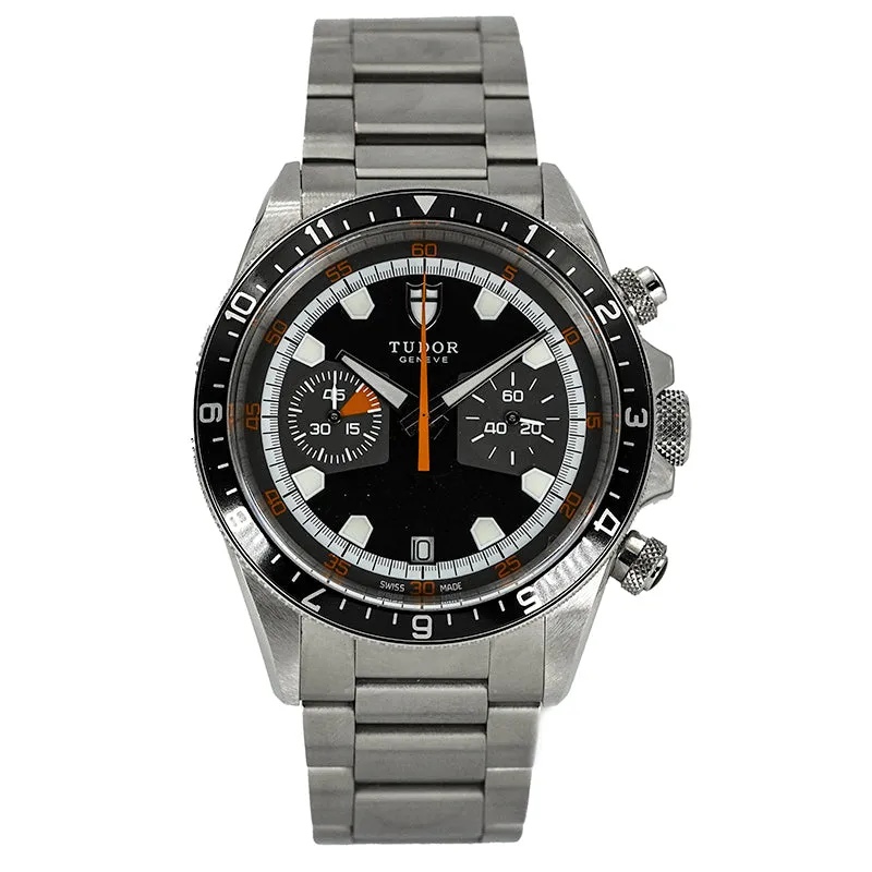 Tudor Heritage Chronograph 70330N 42mm B&P 2019 Black Dial