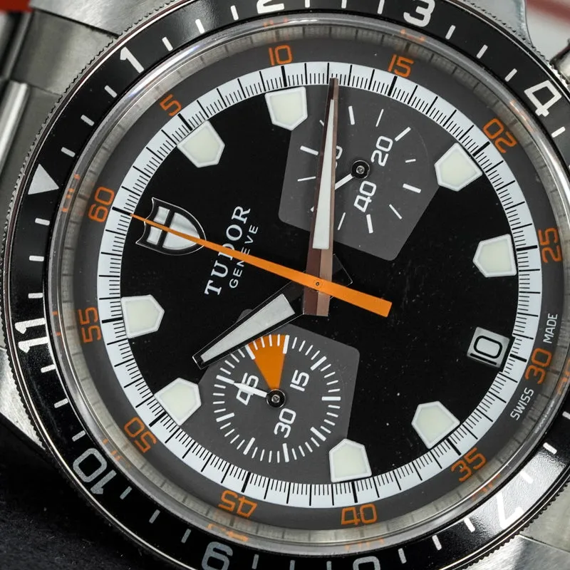 Tudor Heritage Chronograph 70330N 42mm B&P 2019 Black Dial