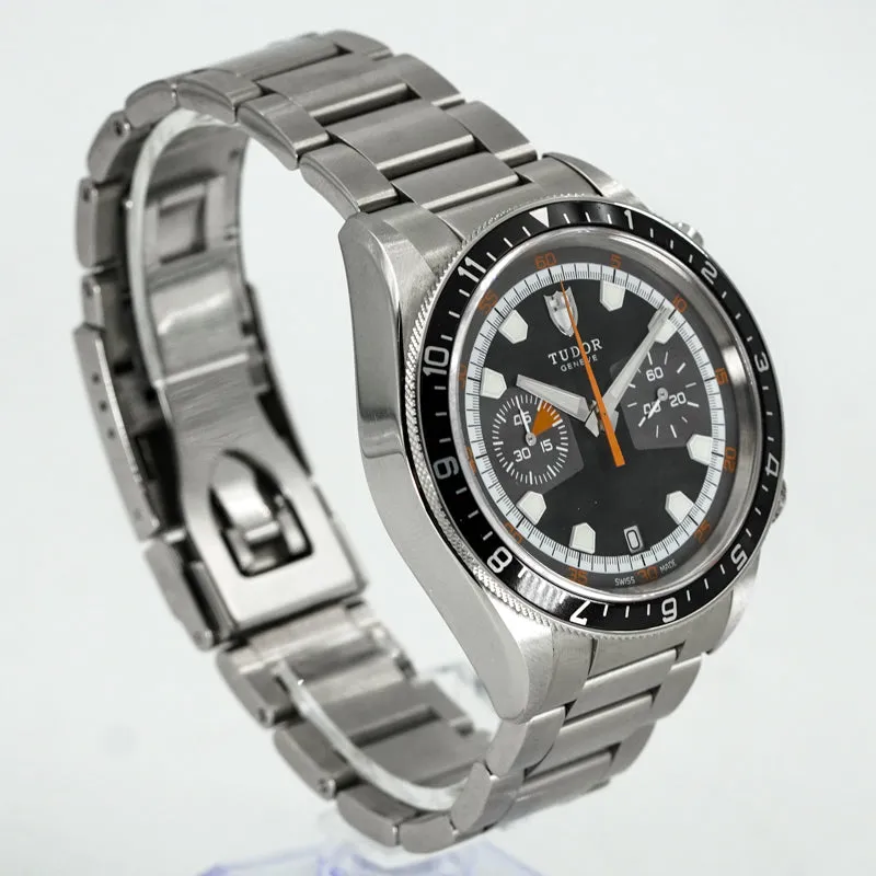 Tudor Heritage Chronograph 70330N 42mm B&P 2019 Black Dial