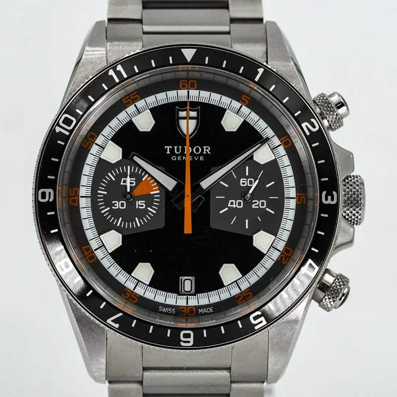 Tudor Heritage Chronograph 70330N 42mm B&P 2019 Black Dial