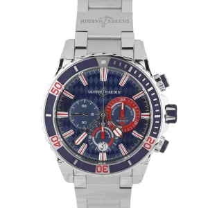 Ulysse Nardin Diver Chronograph Monaco LE Steel Blue 44mm 1503-151 LTD Watch