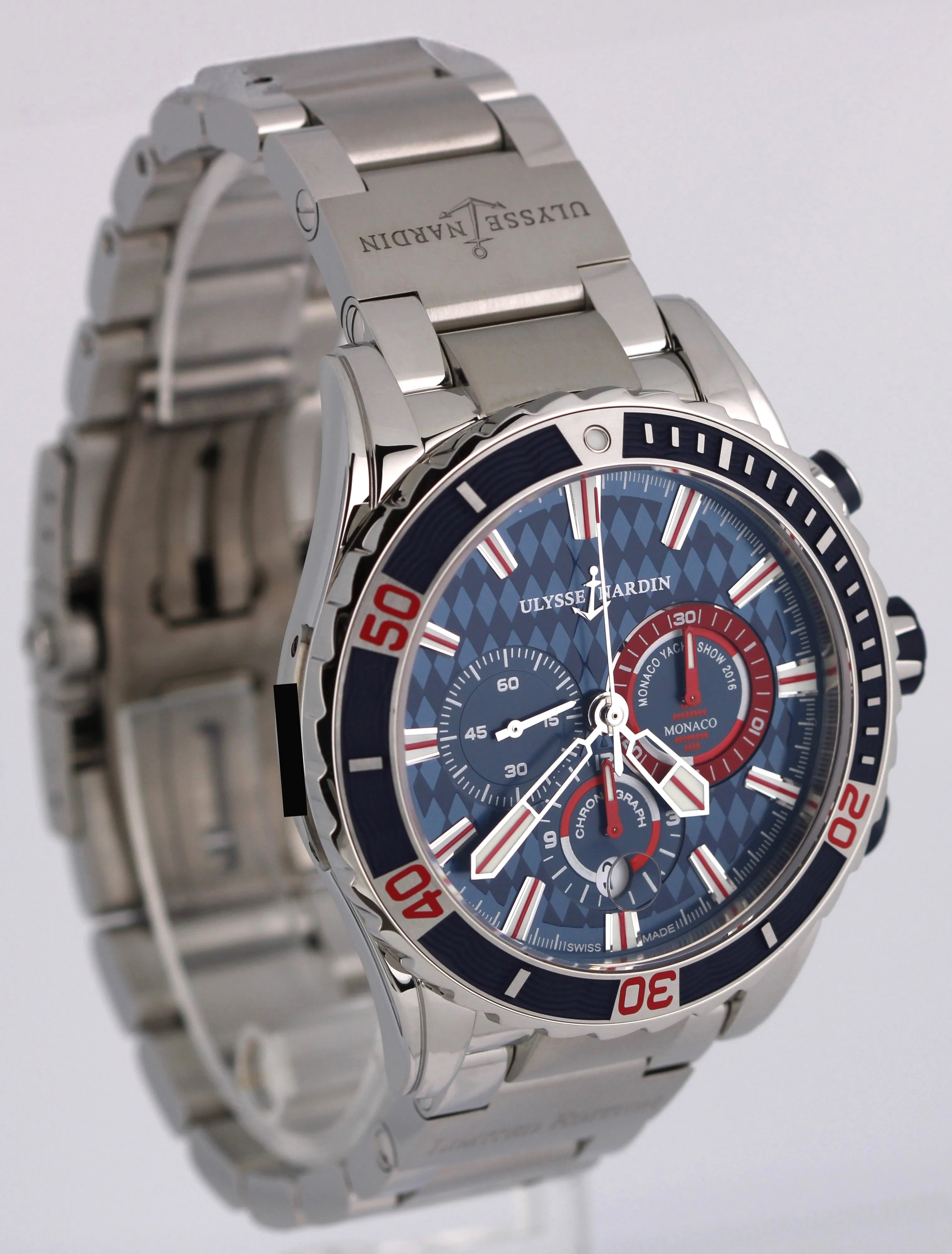 Ulysse Nardin Diver Chronograph Monaco LE Steel Blue 44mm 1503-151 LTD Watch