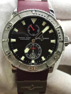 Ulysse Nardin Maxi Marine Diver 263-33 Burgundy Dial Automatic  Men's Watch