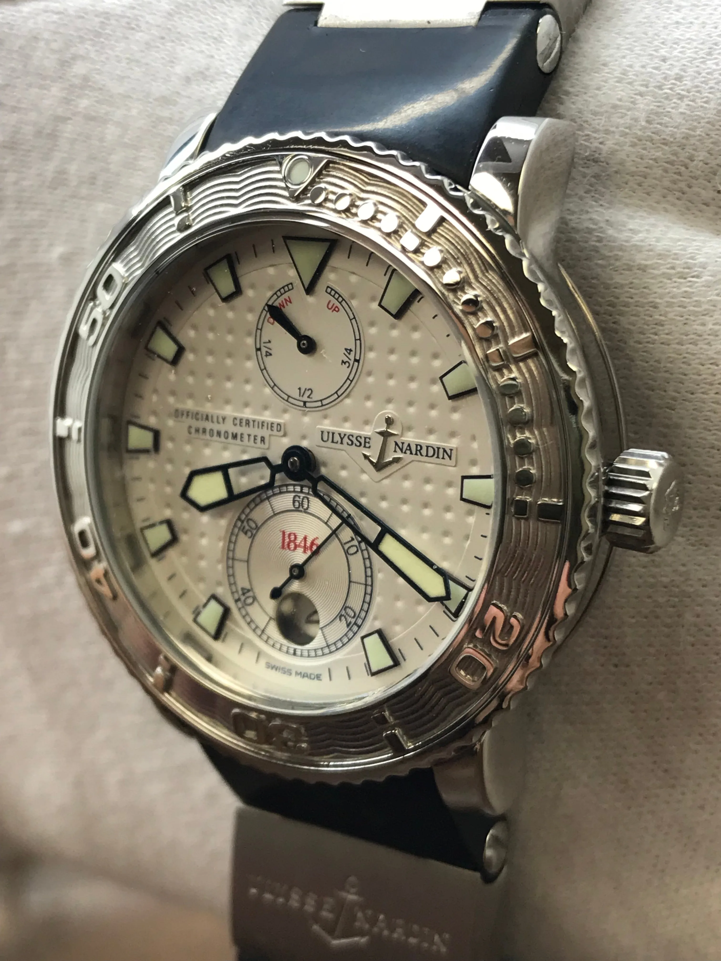 Ulysse Nardin Maxi Marine Diver  263-55 White Dial Automatic Men's Watch