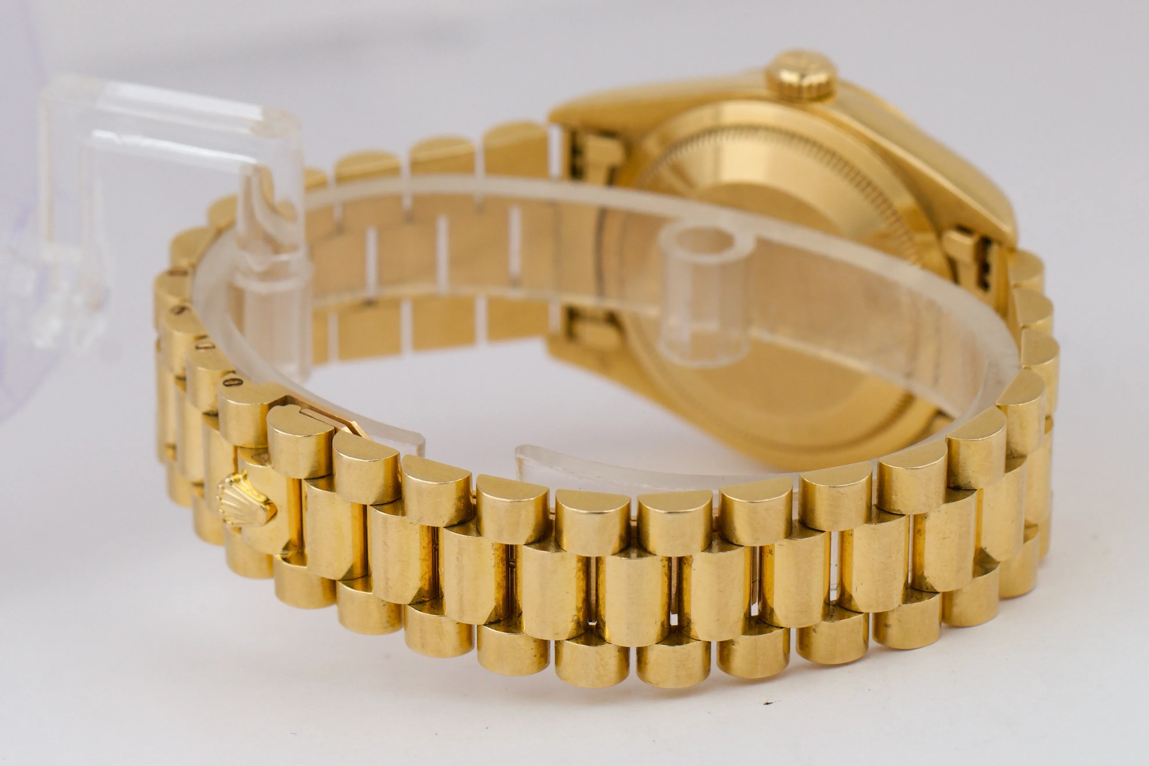 UNPOLISHED Rolex Day-Date Champagne Quickset 36mm 18238 18K Yellow Gold Watch