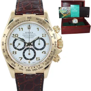 UNPOLISHED Rolex Daytona Zenith 16518 White Inverted 6 18k Yellow Gold Watch Box