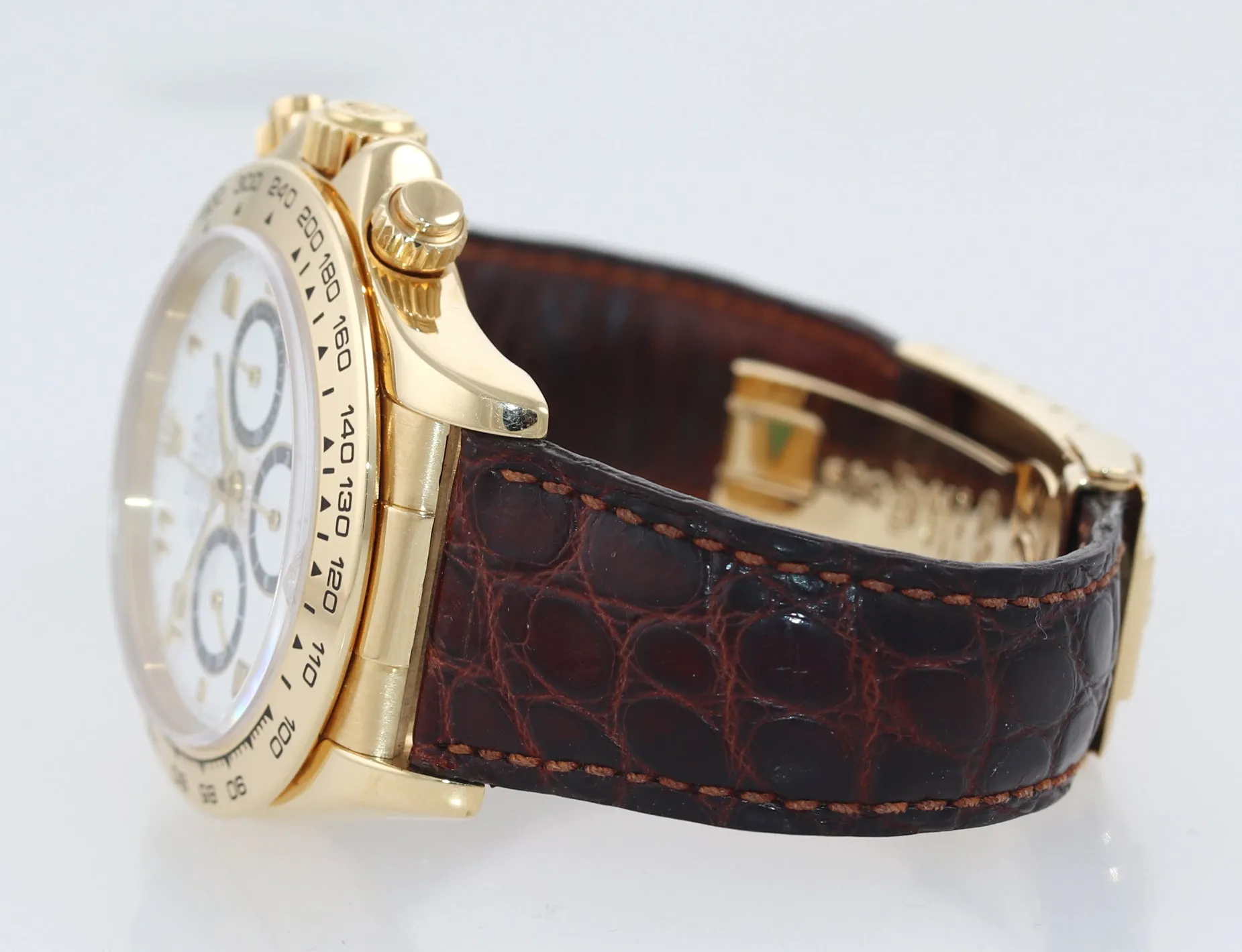 UNPOLISHED Rolex Daytona Zenith 16518 White Inverted 6 18k Yellow Gold Watch Box