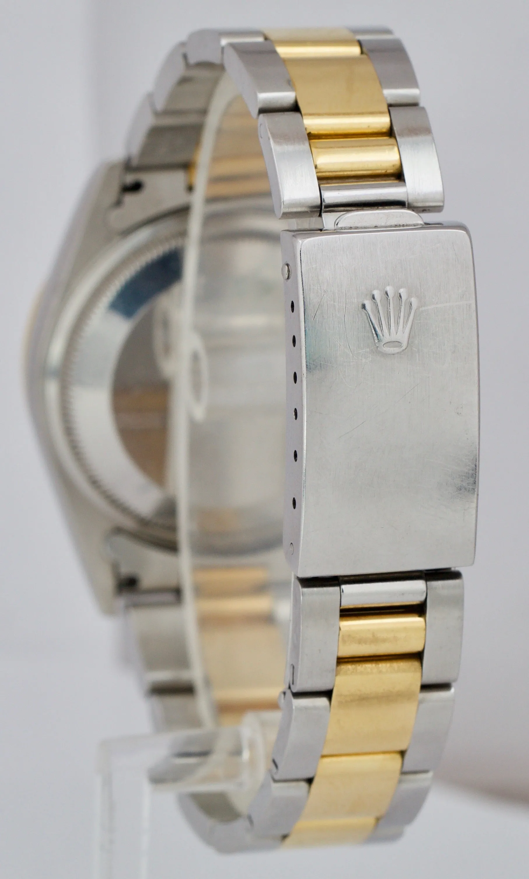 UNPOLISHED Rolex Oyster Perpetual Date Slate 34mm Two-Tone Watch DateJust 15203