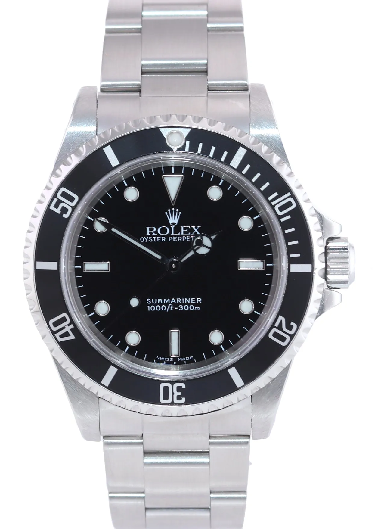 UNPOLISHED Rolex Submariner Black No-Date 14060 Steel 40mm Dive Watch