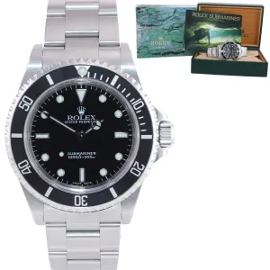 UNPOLISHED Rolex Submariner Black No-Date 14060 Steel 40mm Dive Watch