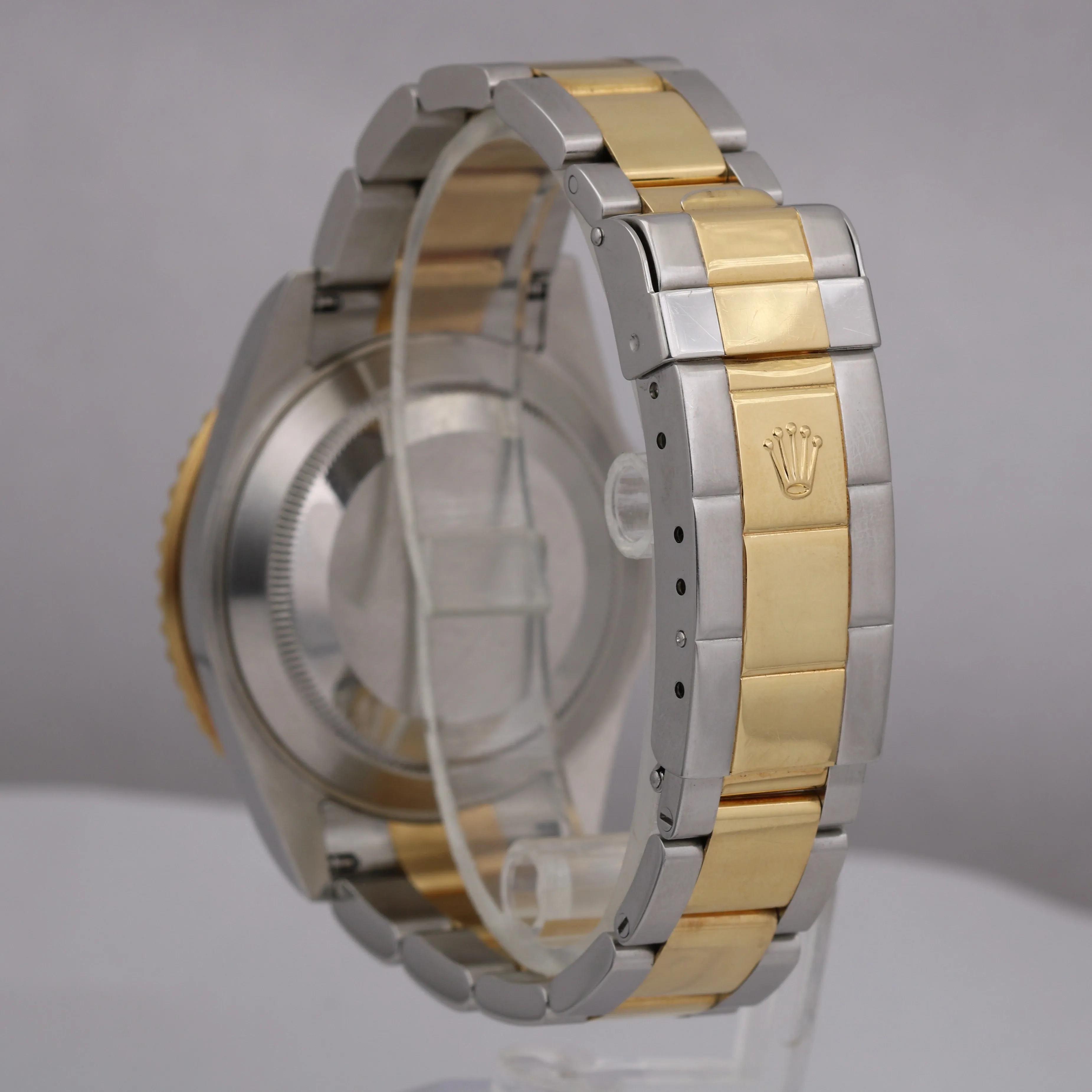 UNPOLISHED Rolex Submariner Two-Tone Gold Black NO HOLES 40mm 16613 LN Watch