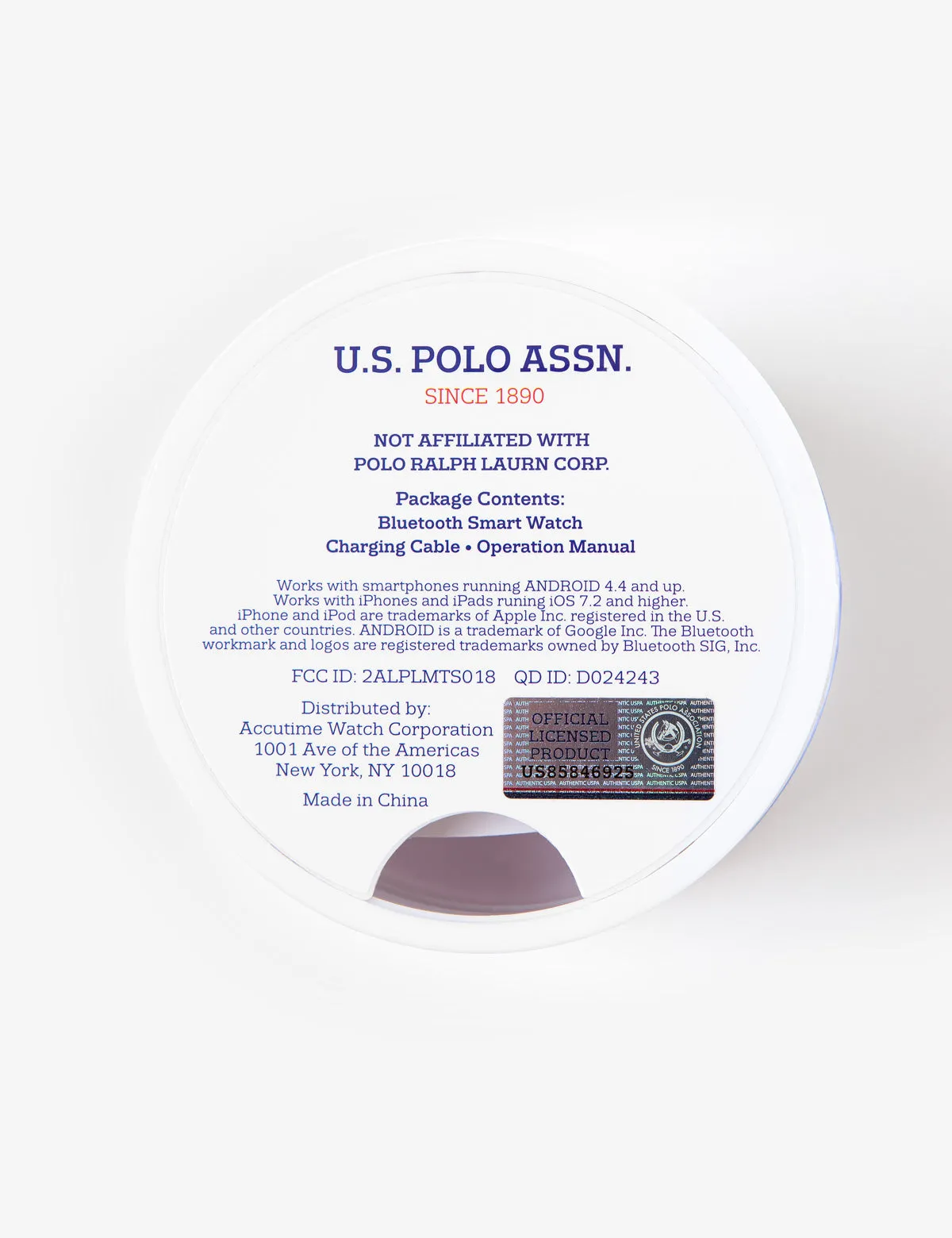 USPA GREY SQUARE RUBBER STRAP SMART WATCH