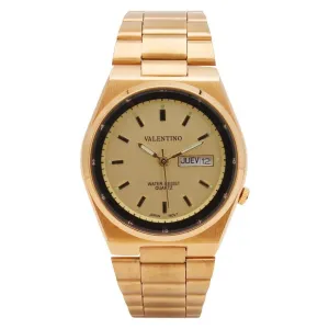 Valentino 20121840-GOLD DIAL STAINLESS BAND STRAP Watch for Men