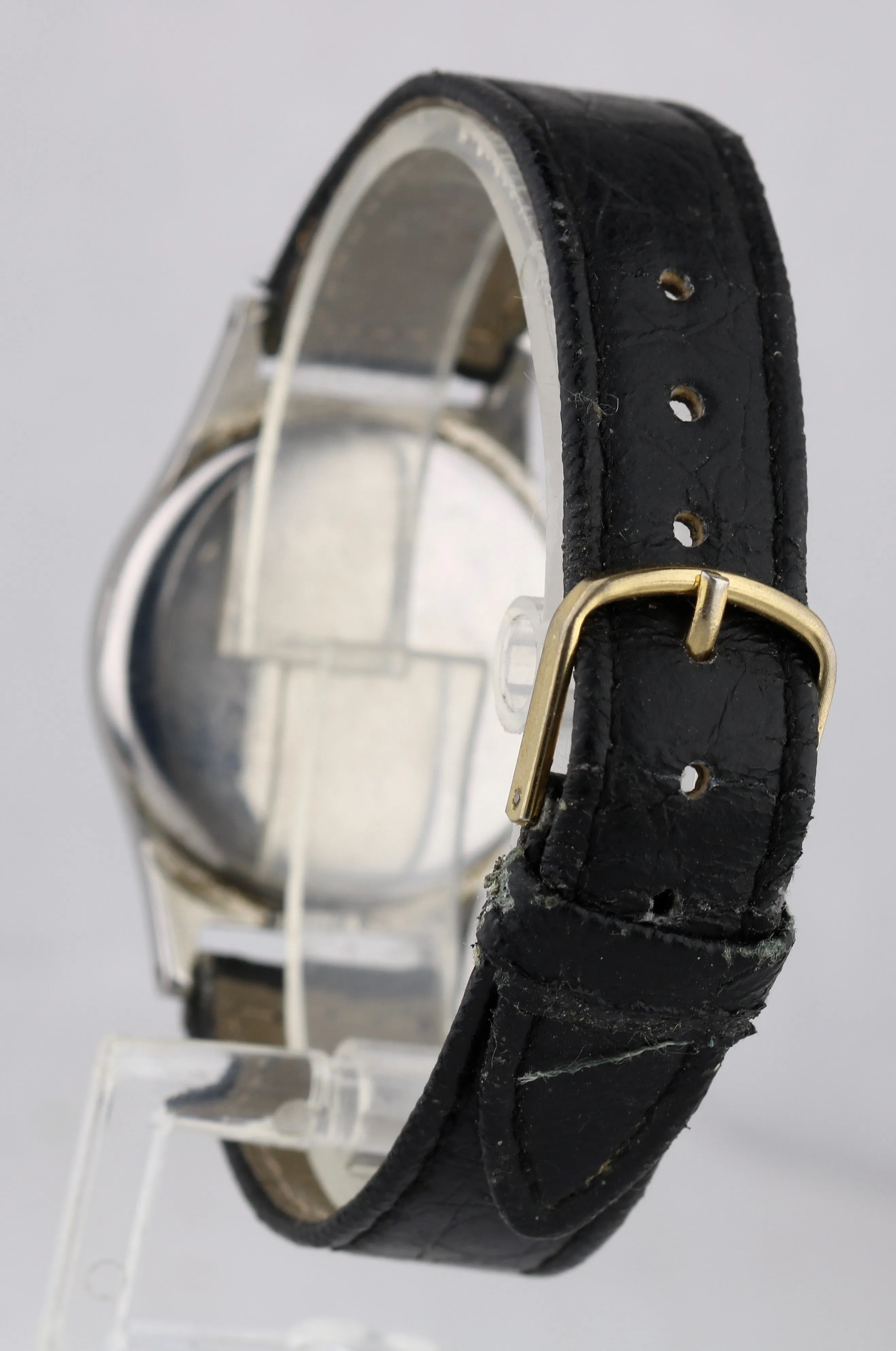 Vintage 1930s Zenith Top-Wind Tonneau Stainless Steel Silver 29mm Manual Watch