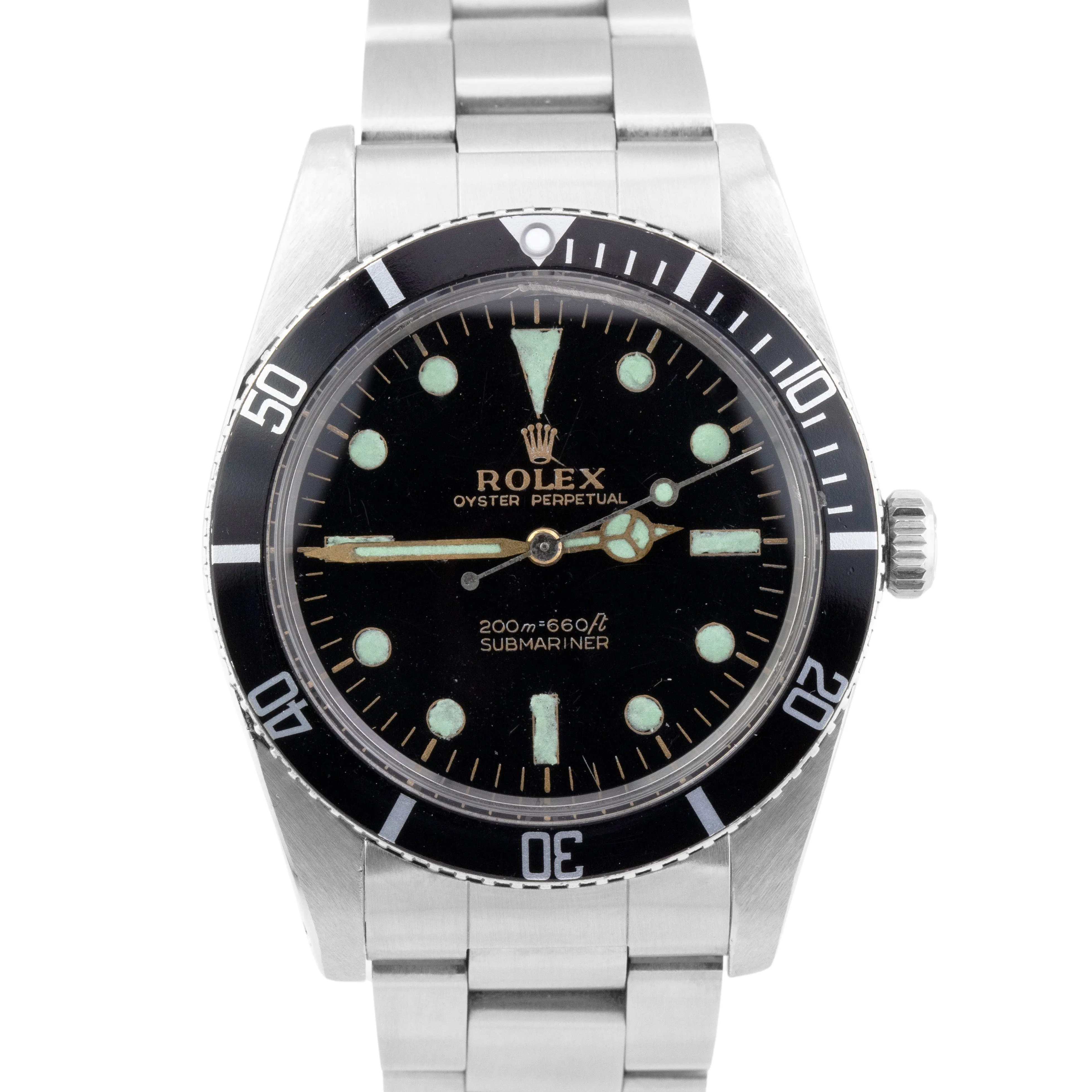VINTAGE 1962 Rolex Submariner No-Date 5513 38mm Small Crown Automatic Watch