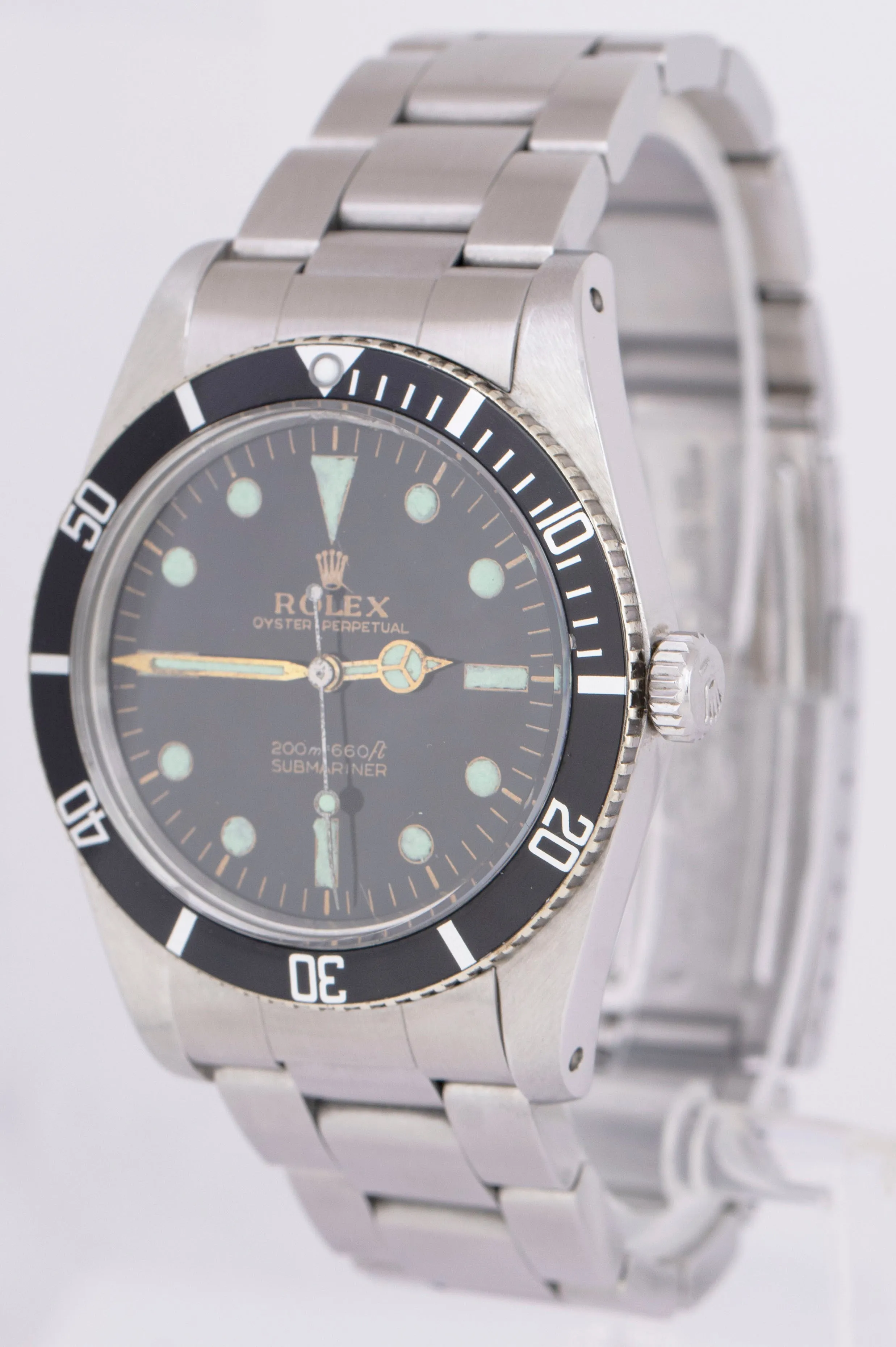 VINTAGE 1962 Rolex Submariner No-Date 5513 38mm Small Crown Automatic Watch