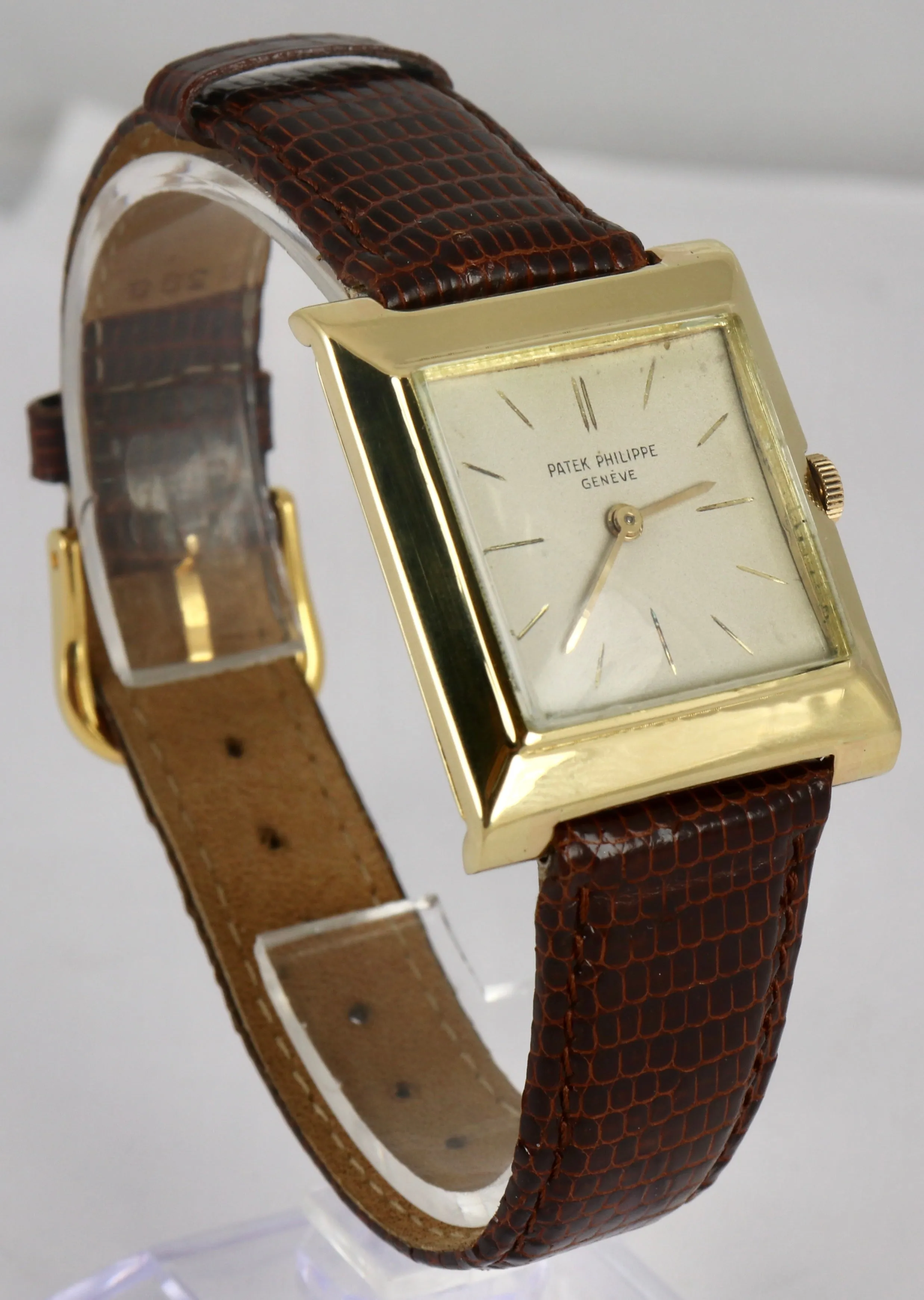 Vintage 1969 Patek Philippe 18K Yellow Gold Silver Dial 3404 27mm Watch