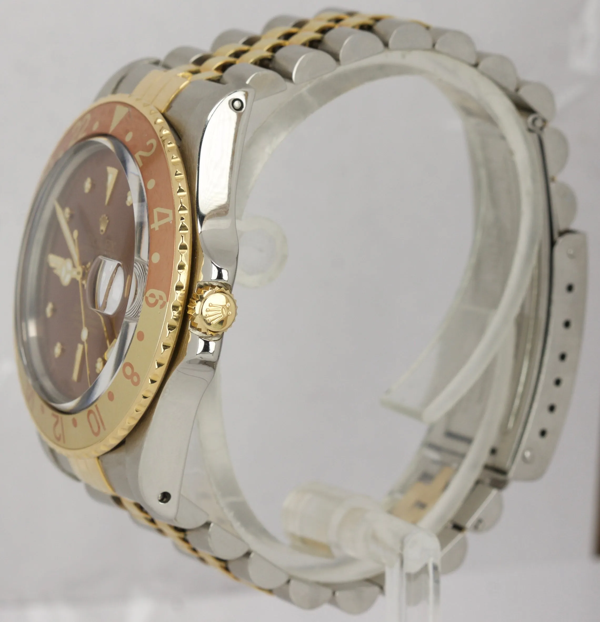 Vintage 1979 Rolex GMT-Master Root Beer Nipple Dial 40mm Two-Tone Watch 1675