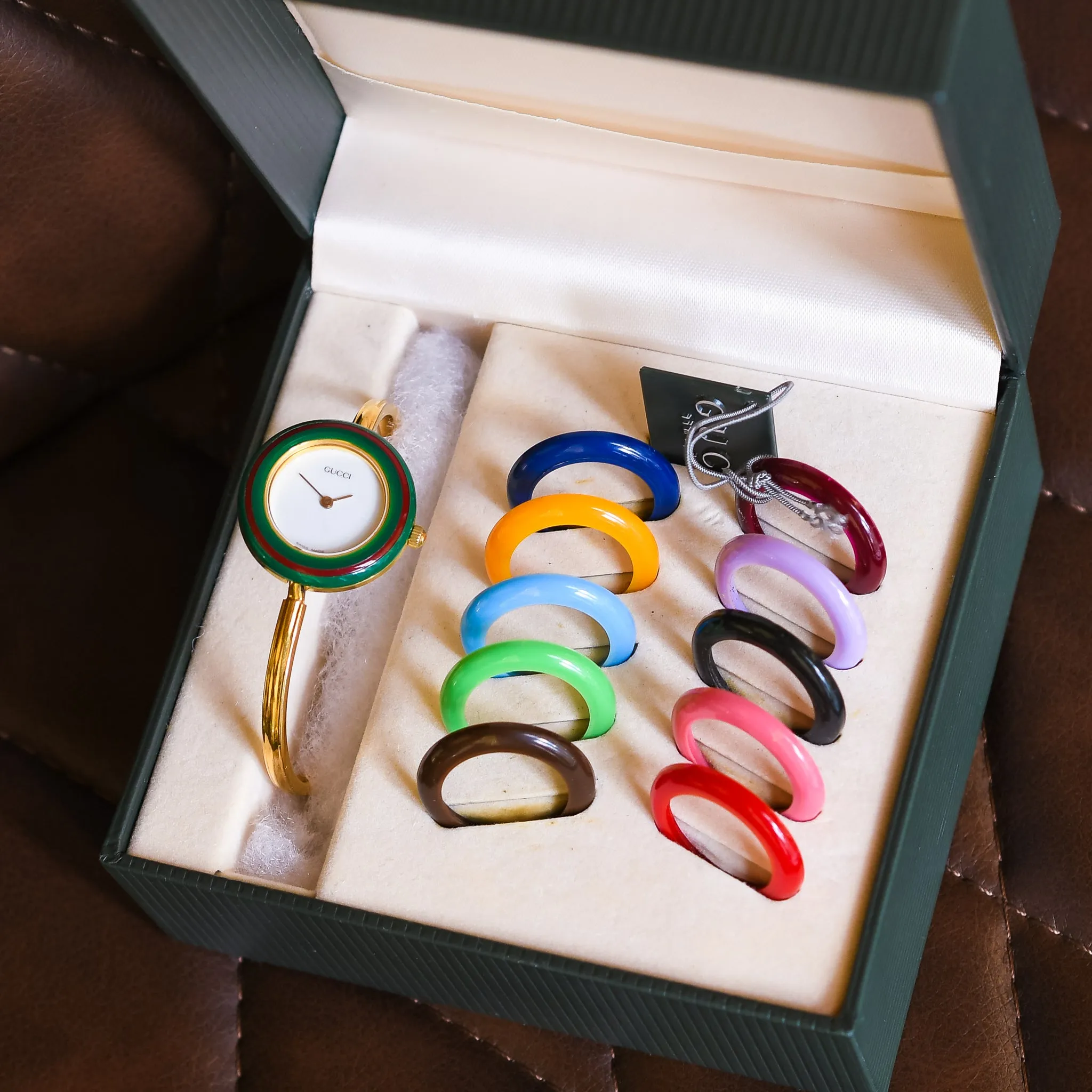 Vintage Gucci Watch With Interchangeable Bezels