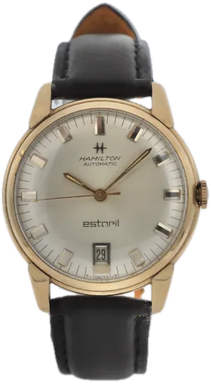 Vintage Hamilton Estoril Sunburst Date Men's Automatic Wristwatch 64A 10k GF