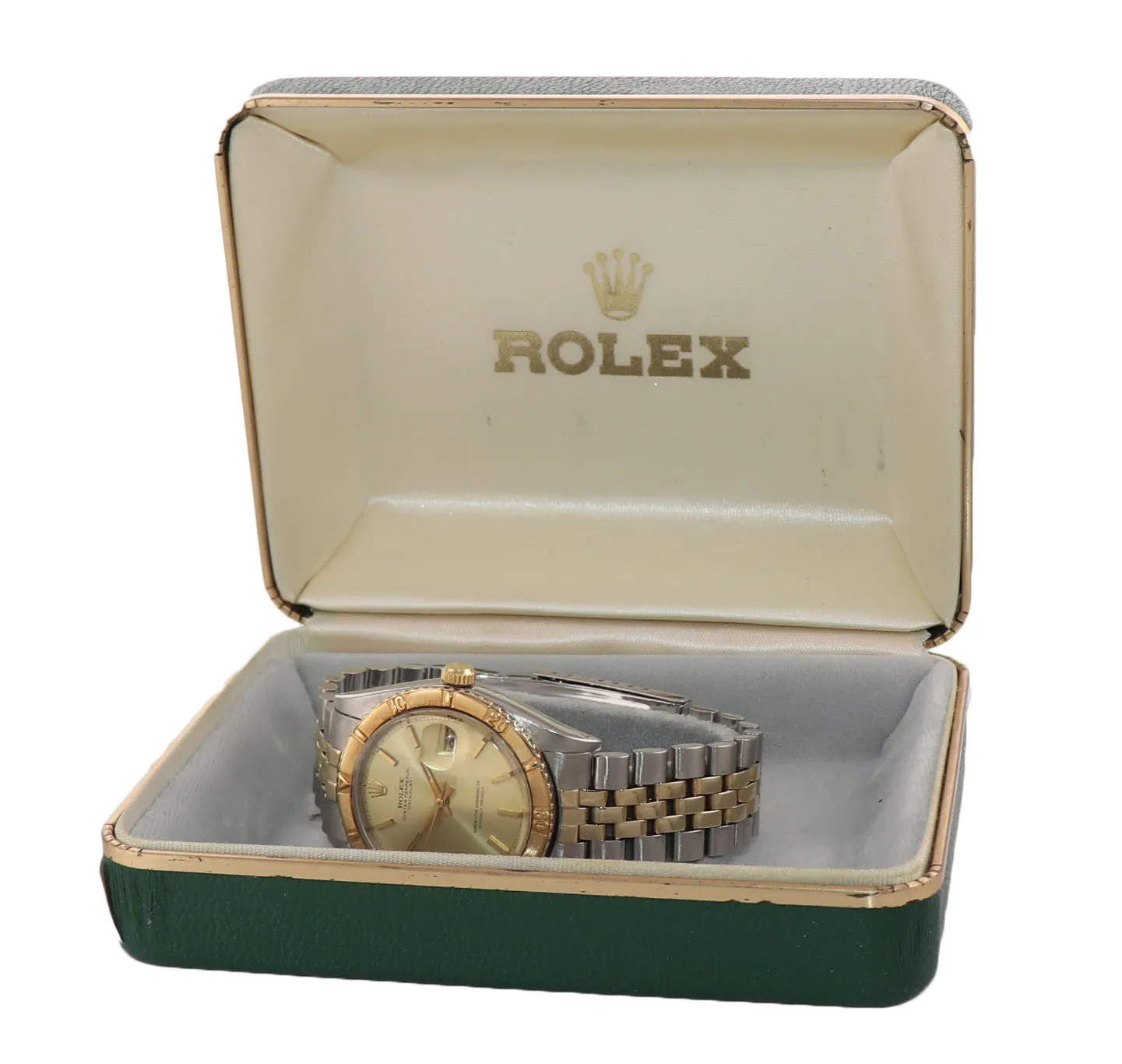 VINTAGE Rolex DateJust 1625 Turn-O-Graph 36mm Steel Gold Thunderbird Date Watch