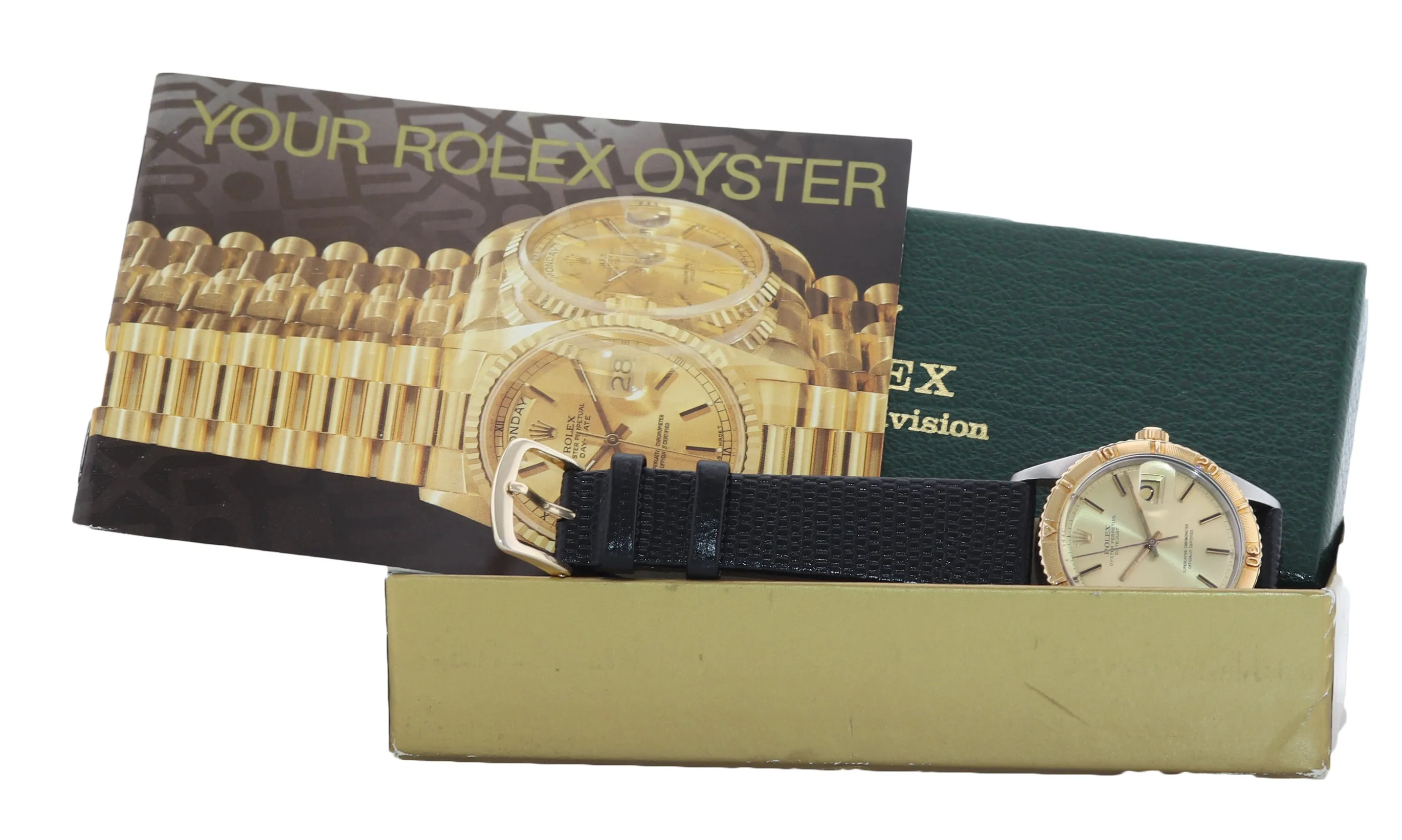 VINTAGE Rolex DateJust 1625 Turn-O-Graph 36mm Steel Gold Thunderbird Date Watch