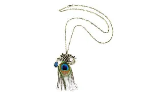 Vintage-Style PEACOCK Statement Necklace