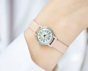 Vintage unused watch for women Glory, small ladies watch NOS, tiny watch Arabic numerals dial minimalist watch gift new genuine leather band