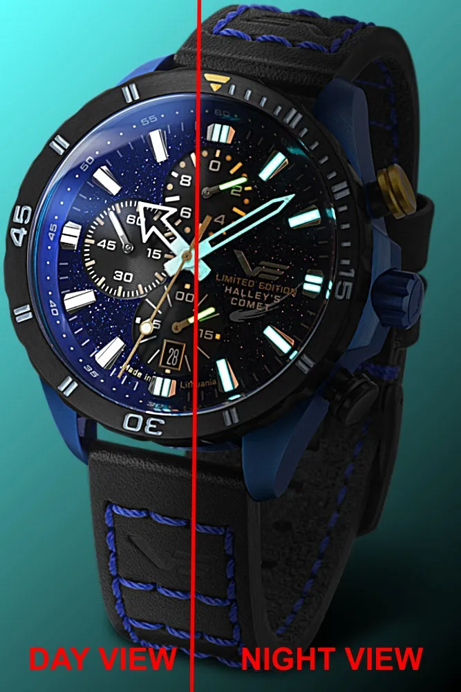 Vostok-Europe Halley's Comet Limited Edition Chronograph, model 6S10-320E694
