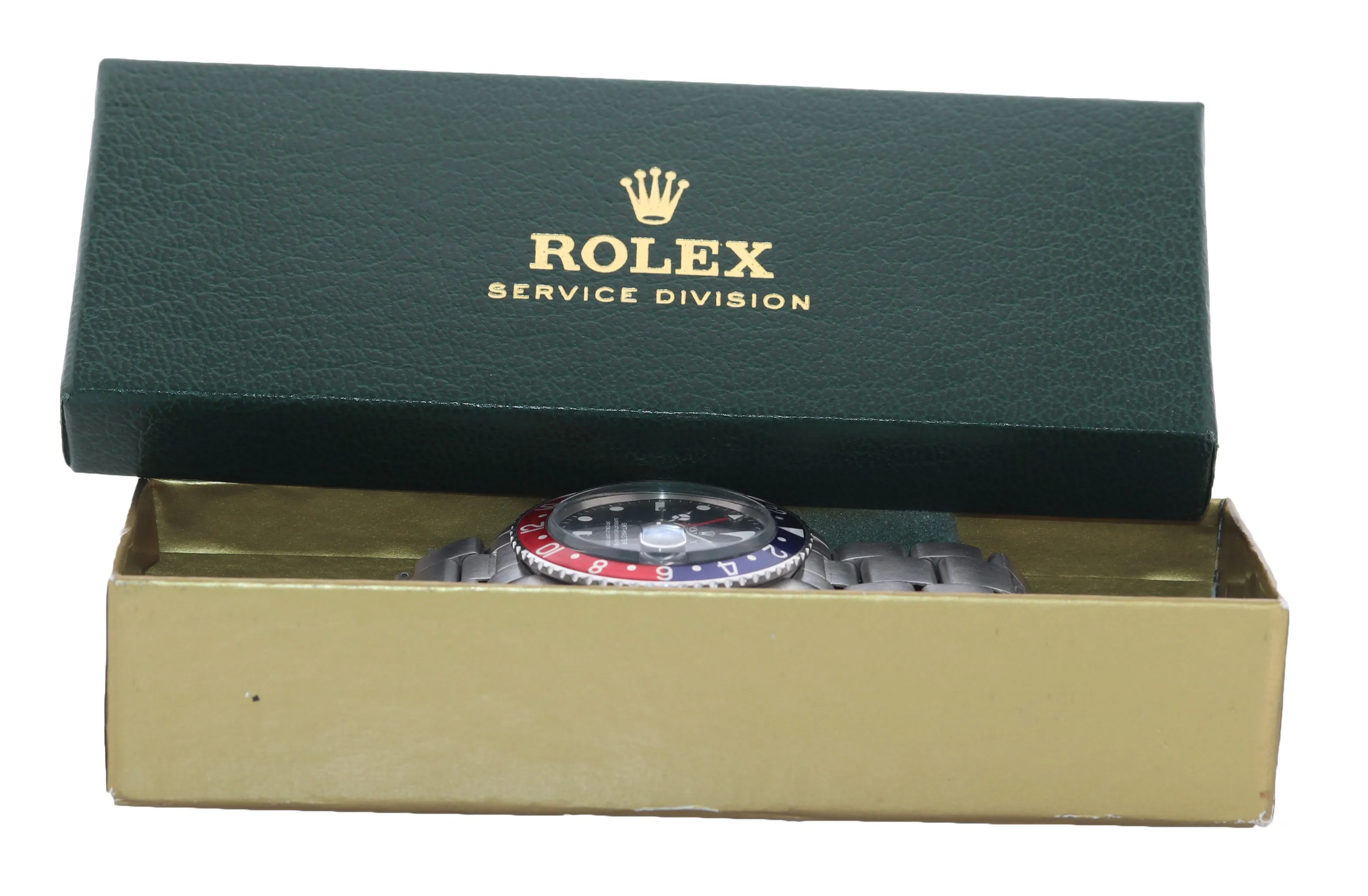 VTG 1969 Rolex GMT-Master Pepsi Blue Red Matte Dial 1675 Steel Watch