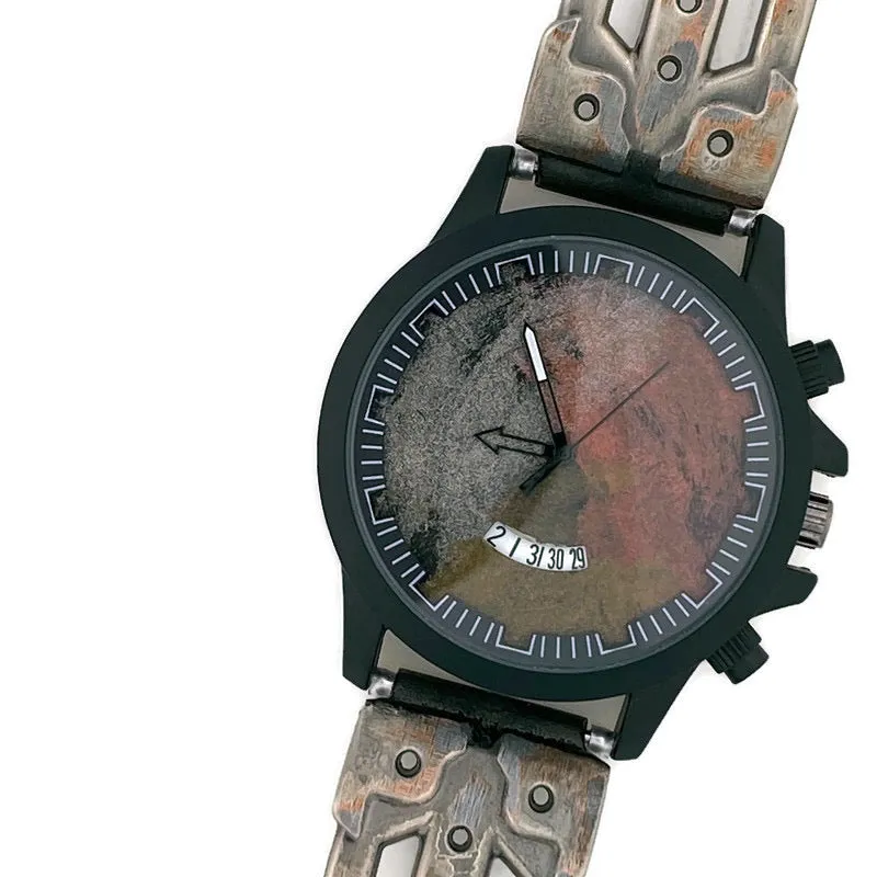 Watch with Date, Three Tone Dial