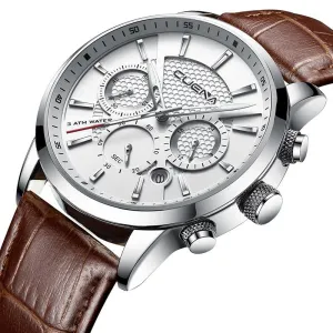 Waterproof Leather Watch